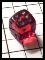 Dice : Dice - 6D Pipped - Red Clear Glass Small - Ebay Feb 2011